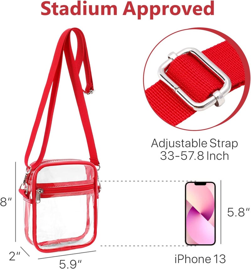 Packism Clear Bag for Stadium Events - Small Clear Purses for Women Crossbody Messenger Bag for Concerts Sporting Events - Image 2